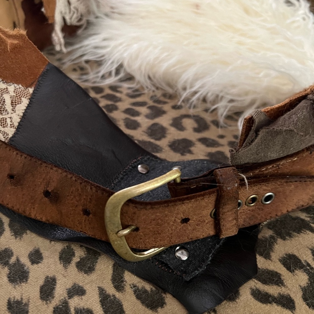Distressed One•of•Kind Upcycled Statement Belt